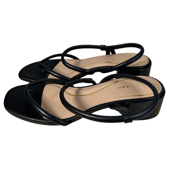 Cole Haan Grand 360 Calli Thong Strappy Block Heel Black Sandals Size 9 B - Picture 4 of 8